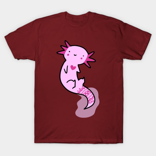 Tatted Axolotl T-Shirt by saradaboru